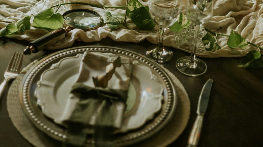 table set up inside room